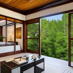 Fototapeta premium Pagoda home25, Generative AI