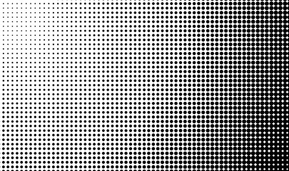 vector gradient black halftone dots background. Pop art template