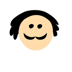 flat style cartoon face illustration