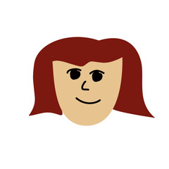 flat style cartoon face illustration