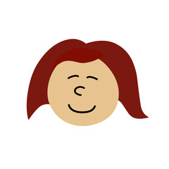 flat style cartoon face illustration