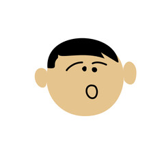 flat style cartoon face illustration