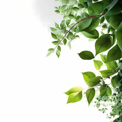 Leaves Banner. Generative AI