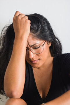 Woman feeling regret and worry