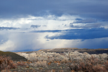 Drive Through Scenic Byway 12 in Utah, USA Through Canyons, National Parks and Monuments, amazing landscape with cloudy sky in the afternoon