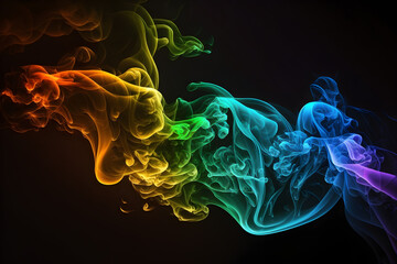 Fototapeta premium abstract gradient background with smoke texture and neon color