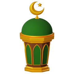 3d illustration of islamic lanter ornament ramadan icon for ramadan kareem decoration theme creative user interface design and web ideas