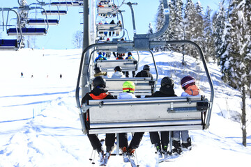 ski lift downhill skiing winter