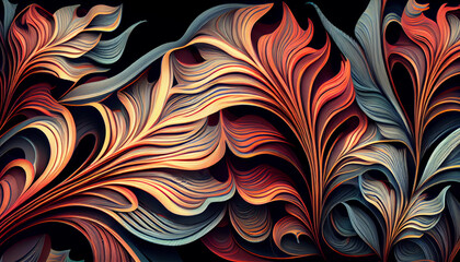 Abstract painted image with vibrant multi colored shapes generated by AI