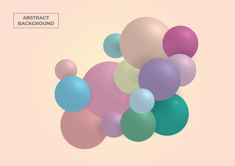 abstract background with colorful balloons