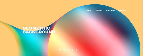 Round shapes and circles geometric abstract background. Vector Illustration For Wallpaper, Banner, Background, Card, Book Illustration, landing page