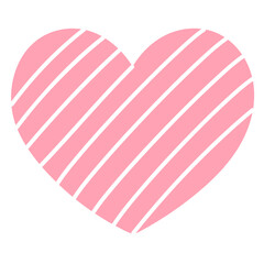 Heart doodle abstract flat decorative element