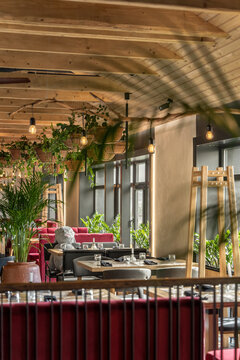 Modern family restaurant with rabbit themed decoration