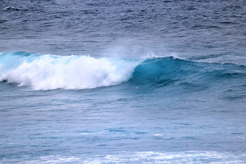 wave in the ocean abstract background, blue sea texture motion