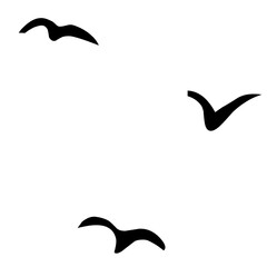 Flying Bird Silhouette Vector