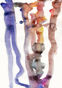 Watercolor abstract painting