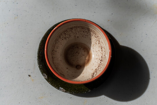 Empty bowl of chocolate