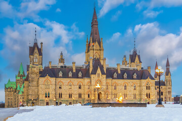 Naklejka premium Downtown Ottawa city skyline, cityscape of Canada