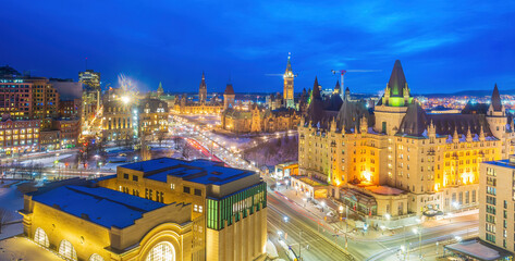 Downtown Ottawa city skyline, cityscape of Canada