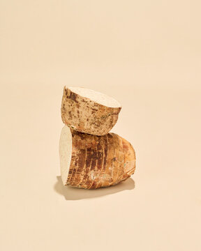 Stacked taro root
