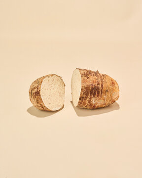 Stacked taro root