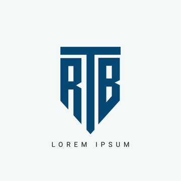 initial RTB rounded Letter Logo Design Monogram Icon Vector Template