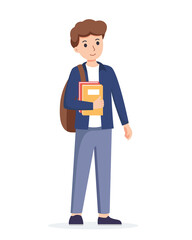 Obraz premium character student. Back to school , university concept