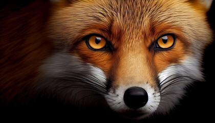 Cute puppy looking at camera with focused eyes generated by AI