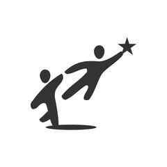 leader with star logo template Icon Illustration Brand Identity. Isolated and flat illustration. Vector graphic