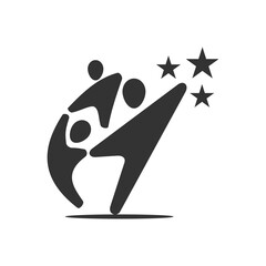 leader with star logo template Icon Illustration Brand Identity. Isolated and flat illustration. Vector graphic