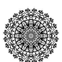 abstract mandala pattern. Art on the wall  Coloring book Lace pattern The tattoo Design for a wallpaper Paint shirt and tile Sticker Design, Decorative circle ornament in ethnic oriental style