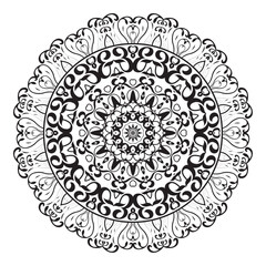 Mandala pattern background illustration. Meditation element for Indian yoga. Ornament for decorating a greeting. vintage Wedding Invitation card