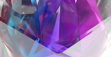Crystal 3D Render Abstract Art