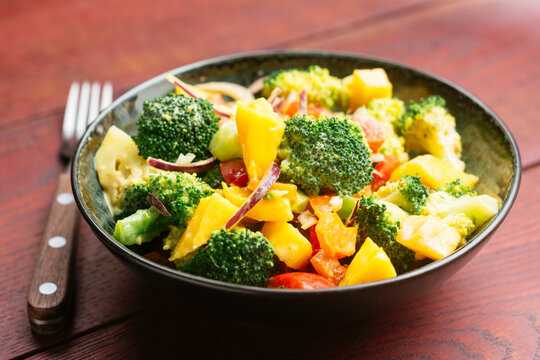 Tropical Curried Broccoli Salad