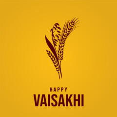 Happy Vaisakhi handwritten text vector