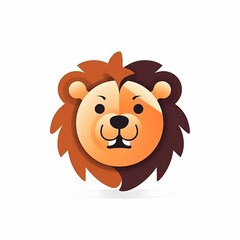 Cute Lion Logo, Generative AI
