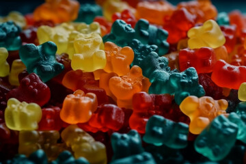 colorful jelly candies. generative ai 