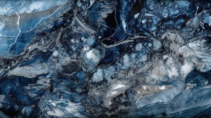 texture of blue marble. generative ai 