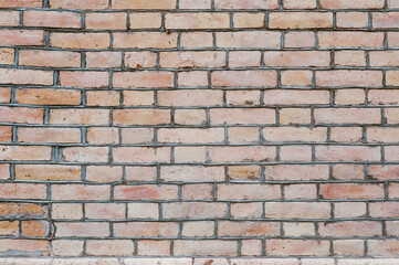Old brick wall, grunge rustic facade, brickwall