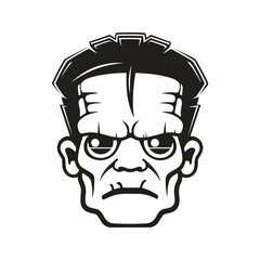 Frankenstein mascot logo ,hand drawn illustration. Suitable For Logo, Wallpaper, Banner, Background, Card, Book Illustration, T-Shirt Design, Sticker, Cover, etc