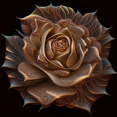 Fractal Rose "generative ai"