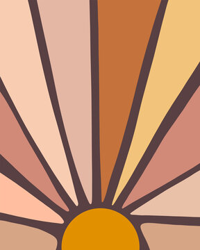 Abstract Sunshine Illustration In Warm Colors