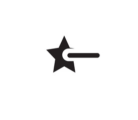 black and white star