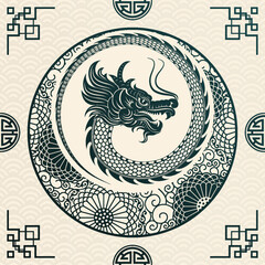 Happy Chinese new year 2024 Zodiac sign year of the Dragon