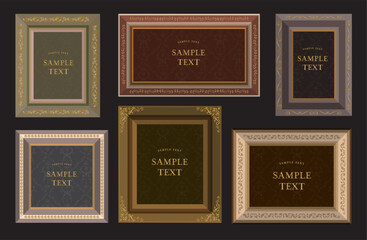 アンティーク　クラシック　フレーム飾り枠セット
