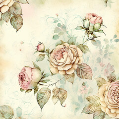 vintage background with roses