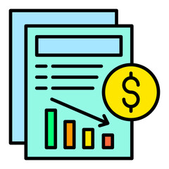 Loss Filled Line Icon