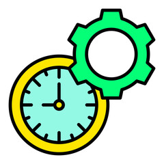 Time Management Filled Line Icon
