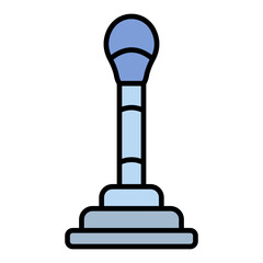 Gear Stick Filled Line Icon