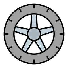 Obraz premium Tyre Filled Line Icon